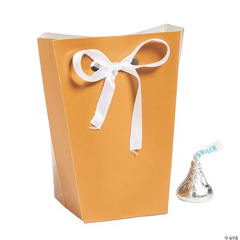 Small Copper Favor Boxes with Ribbon 